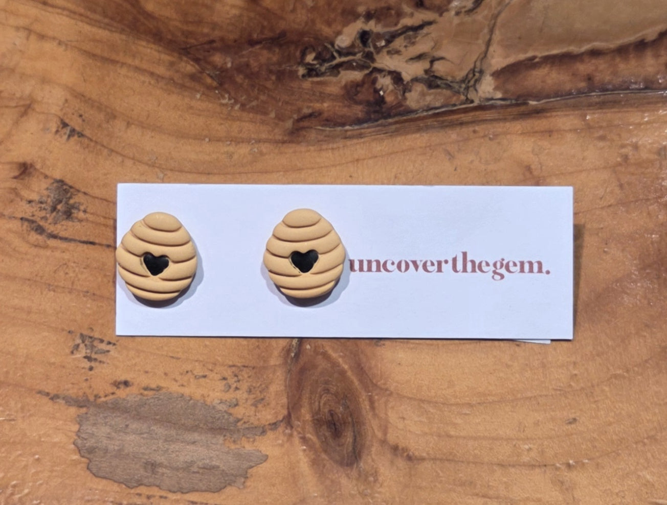 Polymer Clay Beehive studs