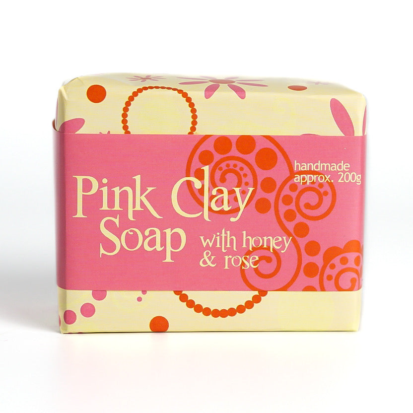 Pink Clay Soap with Honey and Rose