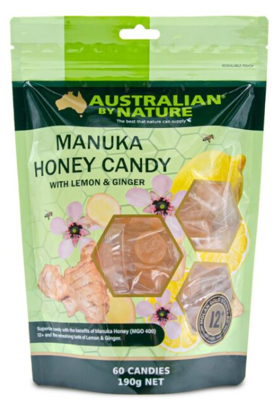 Manuka Honey candy with lemon & Ginger 60's