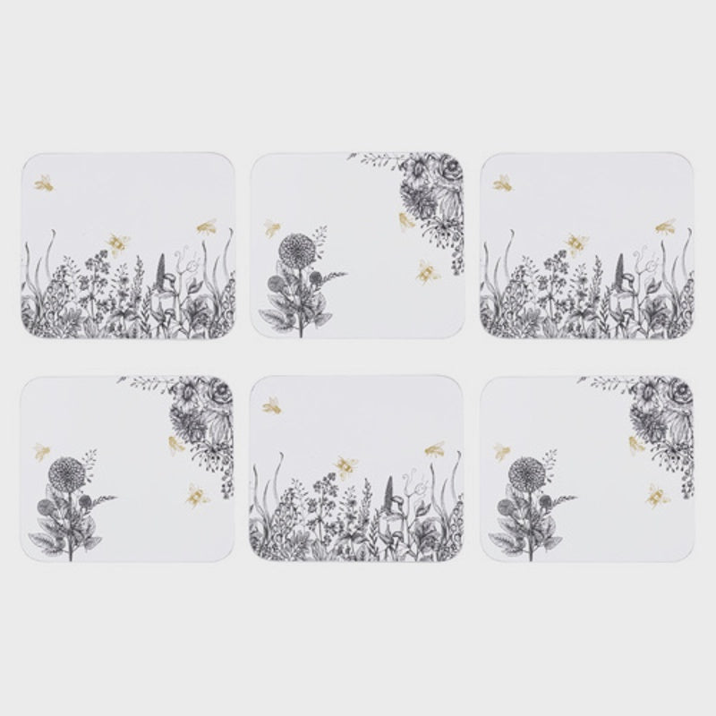 Queen Bee 6 Piece Coaster Set