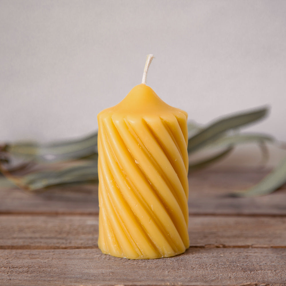 Decorative Beeswax Pillar Candles