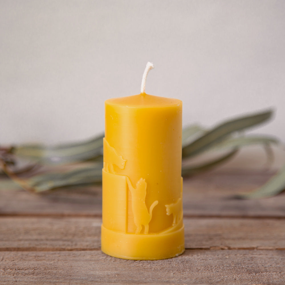 Decorative Beeswax Pillar Candles