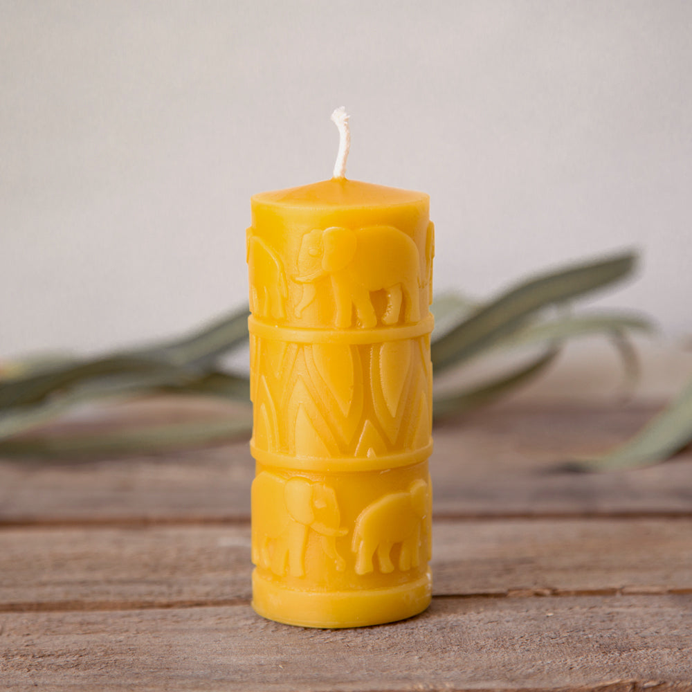 Decorative Beeswax Pillar Candles