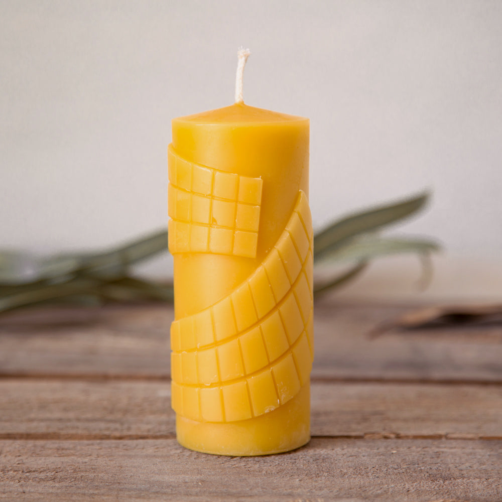 Decorative Beeswax Pillar Candles
