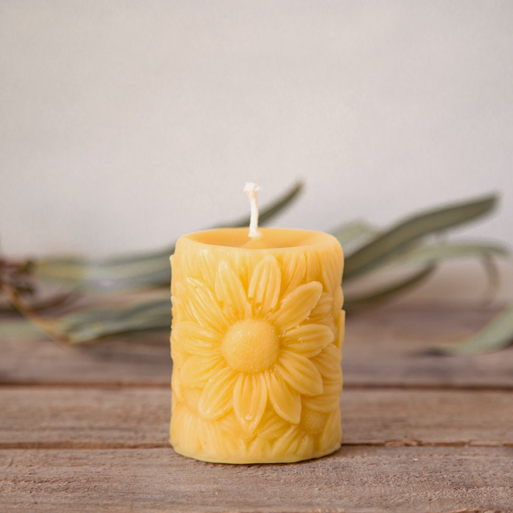 Decorative Beeswax Pillar Candles