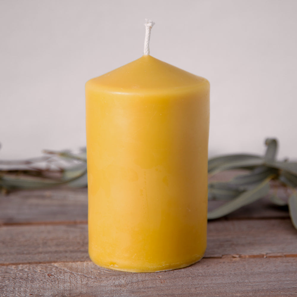 Smooth Round Beeswax Pillar Candles
