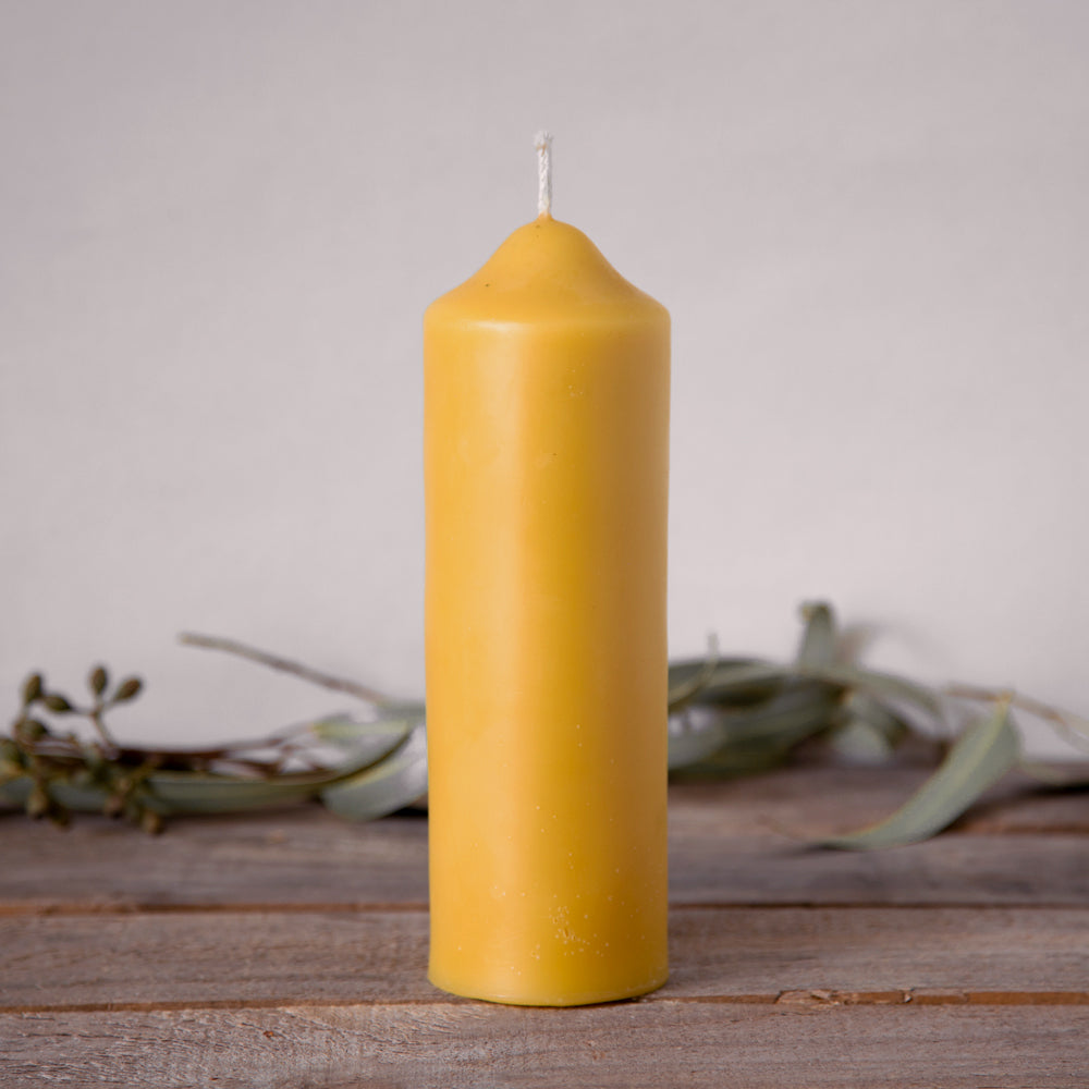 Smooth Round Beeswax Pillar Candles
