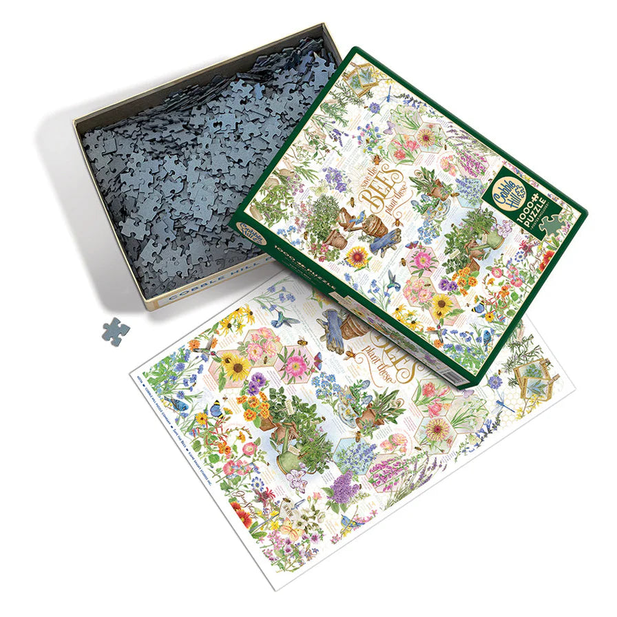 Save the Bees Plant These - 1000 piece puzzle