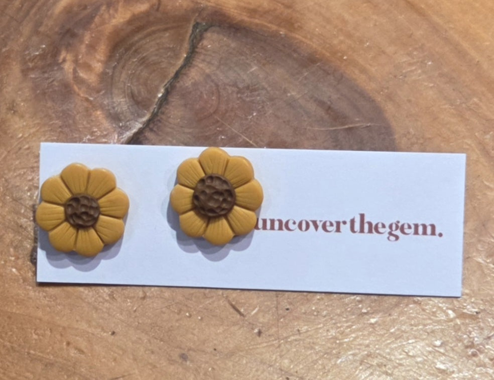 Polymer Clay Flower Studs