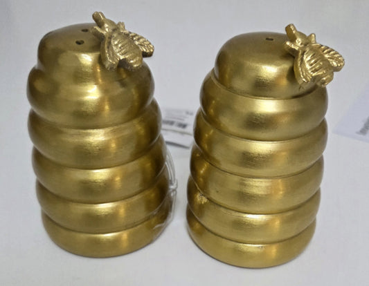 Gold Salt and Pepper Shakers