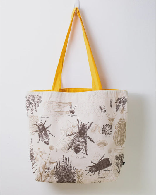 Honey Bees Tote Bag - Cream