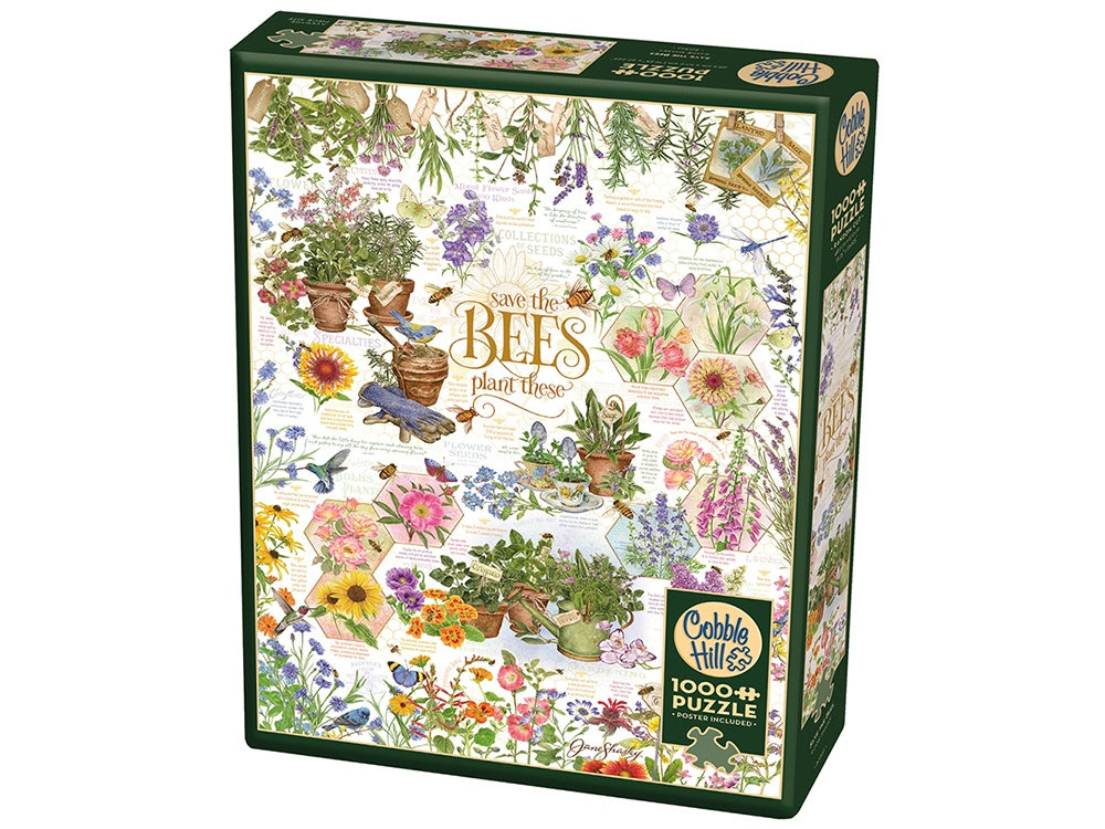 Save the Bees Plant These - 1000 piece puzzle