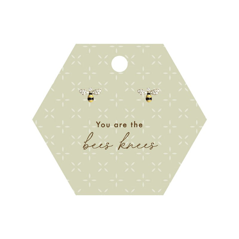 Gold Plated Stud Earrings (Mini Bees)