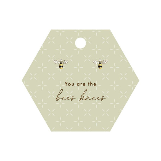 Gold Plated Stud Earrings (Mini Bees)