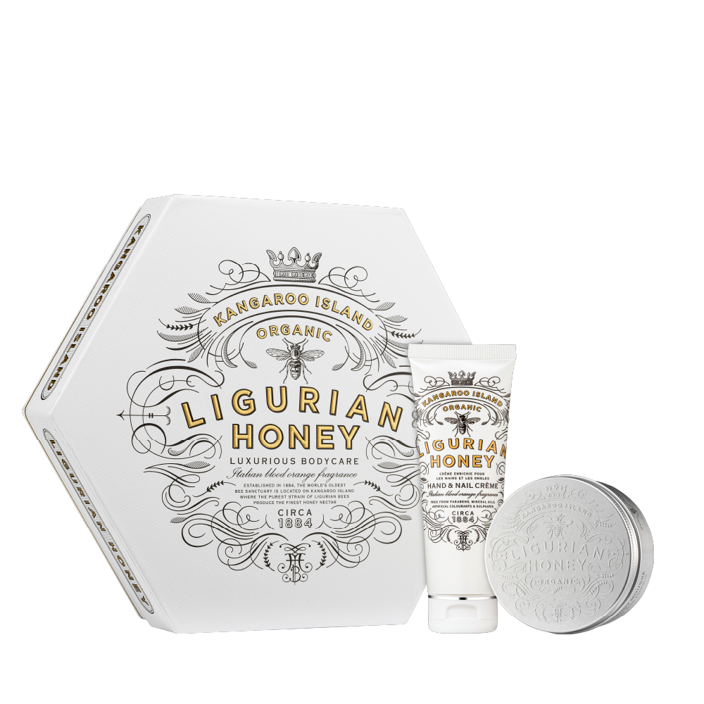 Ligurian Honey Hand & Nail Creme and Body Mousse Gift Pack