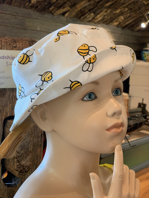 White Bee Sun Hat