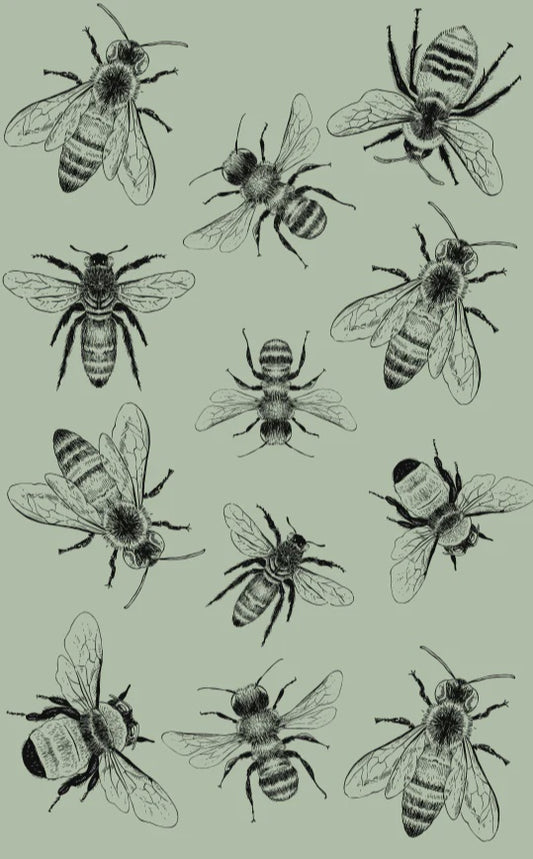 Sketch Bees Tea Towel