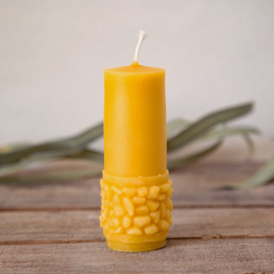 Decorative Beeswax Pillar Candles