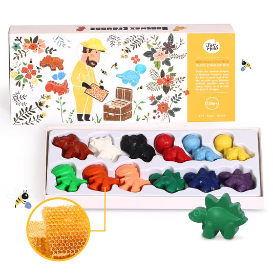 Beeswax Crayon - Cute Dinosaurs