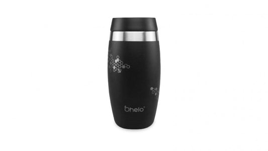 Black Tumbler with Etched Honeycomb