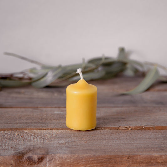 Smooth Round Beeswax Pillar Candles