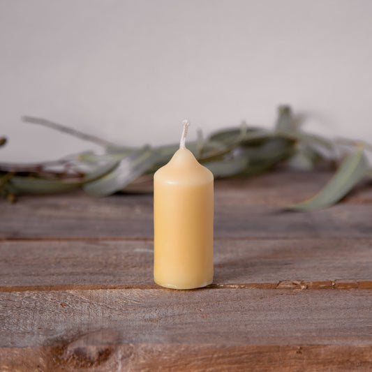 Smooth Round Beeswax Pillar Candles